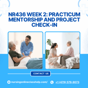 NR436 Week 2: Practicum Mentorship and Project Check-In