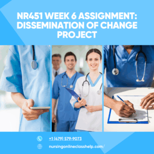 NR451 Week 6 Assignment Dissemination of Change Project