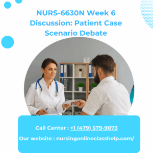 NURS-6630N Week 6 Discussion Patient Case Scenario Debate