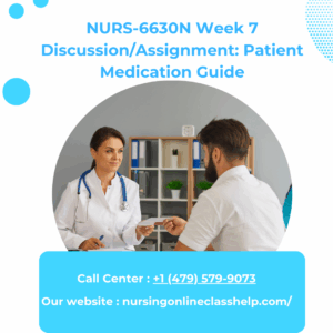 NURS-6630N Week 7 Discussion/Assignment: Patient Medication Guide